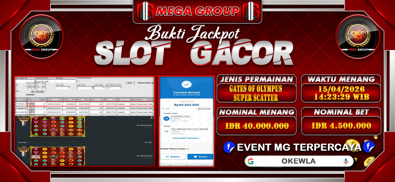 Bukti JP situs Okewla hari Rabu, 15 April 2026